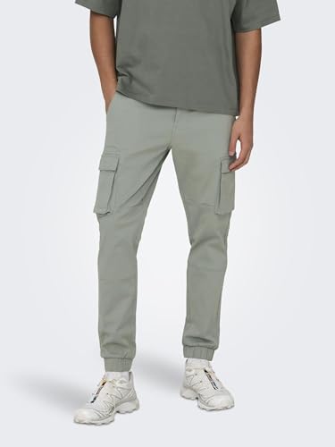 Only & Sons Herren Onscam Stage Cuff Pk 6687 Noos Cargohose, Wrought Iron,29W / 32L – Ansicht 2