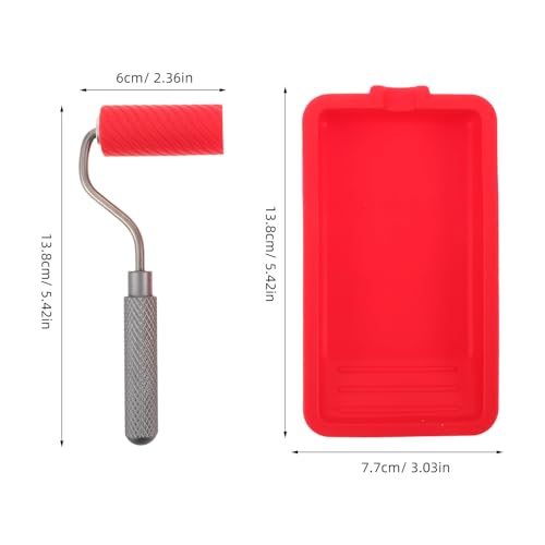 Bandeja para pintura de silicona con rodillo y recipiente reutilizable flexible 3