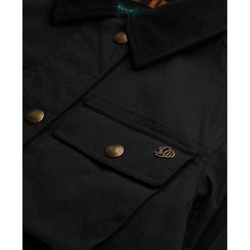 Superdry Para Mujer. W5011958A Abrigo Wax Negro (S), Casual, AlgodóN - 4