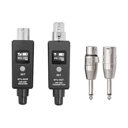 FLYHERO Wireless Microphone Transmitter and Receiver for Microphone, Wireless Microphone Transmitter and Receiver System