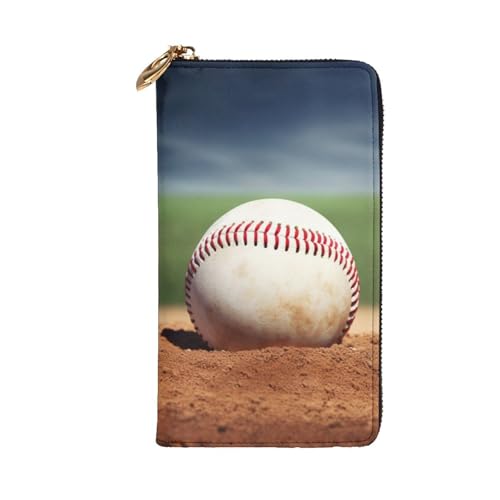 Baseball Wallet for Men Women Long Purse Leather Clutch Large Business Handbag Travel Phone Holder Credit Card Holder Money Case with Zipper Leather Wallets Gift2