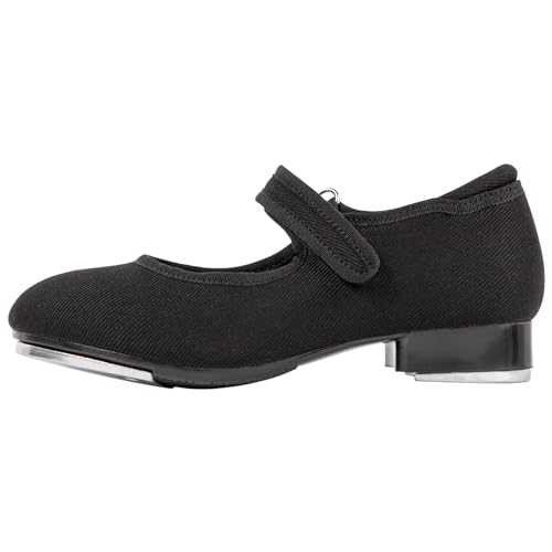 Linodes Canvas Upper Easy Strap Tap Shoe Dance Flats for Girls and Boys (Toddler/Little Kid/Big Kid)2
