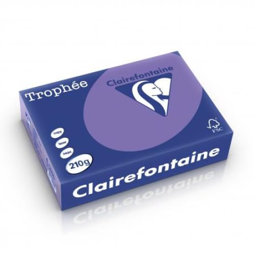 Lotto di 4 risme di 250 fogli di carta Trofeo violina, formato A4, 210 g/m²