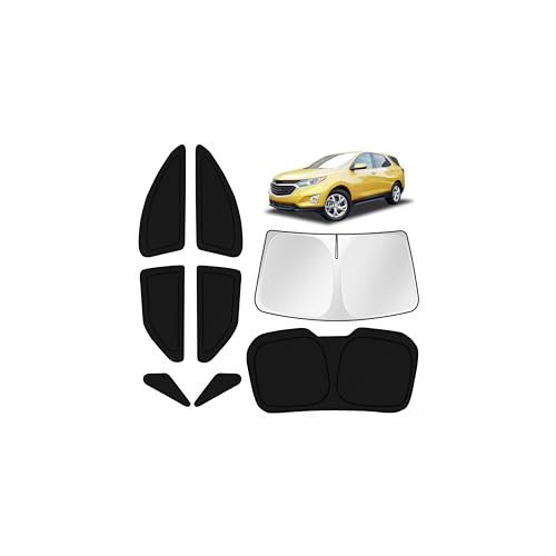 Image of KUST Car Window Shades for Chevrolet /Chevy Equinox 2010-2017 Windshield Sun Shade Side Window Cover UV Block Privacy Protection Accessories for Camping Blackout Rear Back Full Set 8PCS
