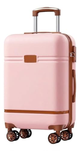 Image of Turtle Trek 20 inch Trolley Bag for Men & Women 8 Wheels Bag Hard Case Polycarbonate Luggage with 360 Degree Spinner Wheels, Combination Lock, Telescopic Handle,Suitcase for Travelling (Pink)