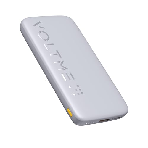 VOLTME Hypercore Essential 10000mAh Power Bank | Ultra-Slim 22.5W PD 3.0 & QC 3.0 Fast Charging Portable Charger | USB-C & USB-A Battery Pack for iPhone 17 Air/16/15, Samsung S25 Ultra, iPad - Grey