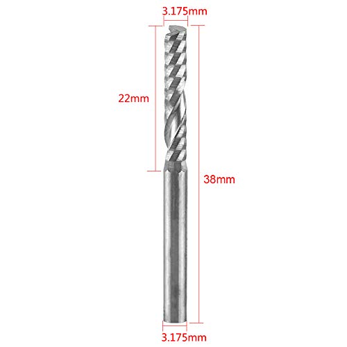 Tungsten Carbide End Mills - 1/8in Shank 10 Pack -6 Tungsten Carbide End Mills - 1/8in Shank 10 Pack -6
