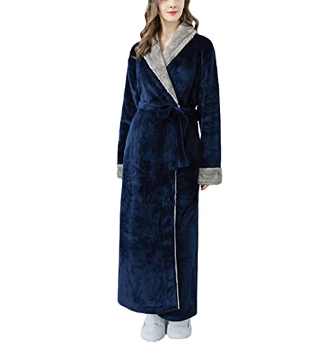 Peignoir en fourrure pour femme chaud et long avec zip pour l'hiver