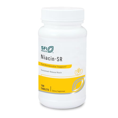 Klaire Labs SFI Health Niacin-SR - 500 Milligrams Sustained Release Essential Vitamin B3 to Help