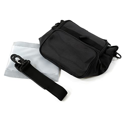 Ronoto River Small, Black, Trumpet Mute Accessory Bag - With Padded And Adjustable Shoulder Strap And Mesh Pocket - Complete With Microfiber Cleaning Cloth #TOP5