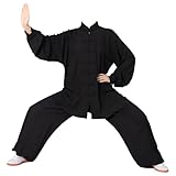 Unisex Kung Fu und Tai Chi Uniform,Traditionelle Chinesische Kampfkunstkleidung,Leichte Kostüme für Kung-Fu-Morgenübungen,Locker Und Bequem,für Meditation,Kampfsport,Wing Chun-Bekleidung