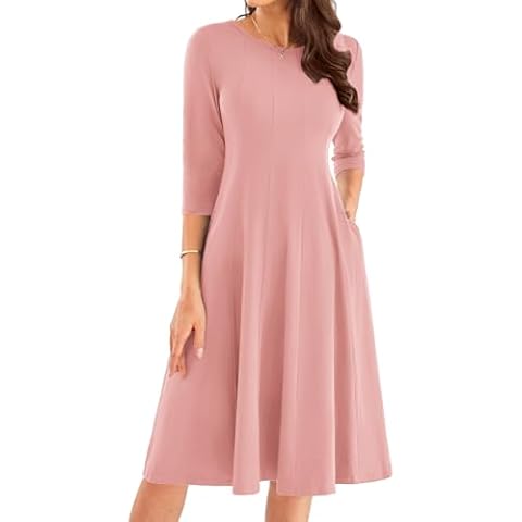 GRACE KARIN Dark Pink Cocktail Dress with Pockets Cover