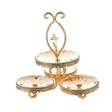 [Matériaux de qualité] : Fabriqué en métal et en verre robustes, ce plateau de service en verre est non seulement pratique, mais il apporte également une touche d'élégance à tout espace