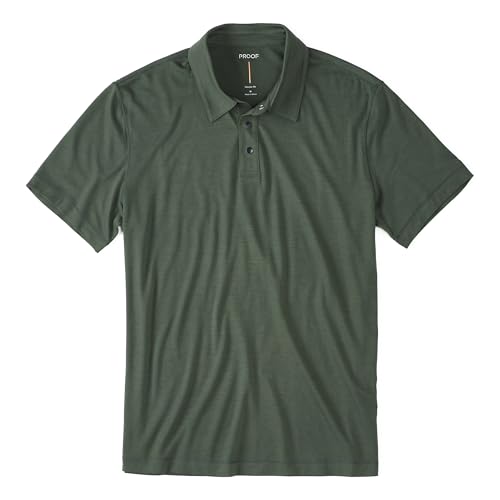 Huckberry Proof 72-Hour Merino Polo Shirt, Forest, S