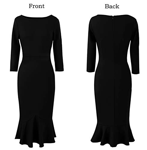 VFSHOW Womens Elegant Vintage Cocktail Party Mermaid Bodycon Midi Mid-Calf Dress3