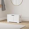 VASAGLE Cassapanca, Panca Portaoggetti, Pouf Organizzatore con 2 Cerniere di Sicurezza, Scarpiera, 40 x 80 x 46 cm, Corridoio, Camera da Letto, Soggiorno, Bianco Nuvola LSB063T14 #1