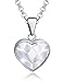 Produktbild MIKA MUNICH Kette Damen Herz Silberkette 925 Sterling Silber Swarovski Kristall | Herzkette Halskette Freundin Geschenk für Mama Liebe Valentinstag | Schmuck Frau