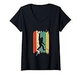 Photo Gallery donna silhouette vintage rock and roll bigfoot sasquatch maglietta con collo a v Photo Gallery donna silhouette vintage rock and roll bigfoot sasquatch maglietta con collo a v