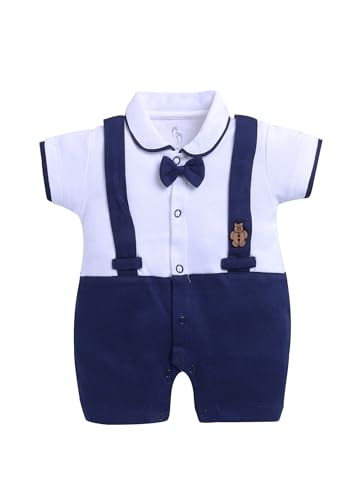 Image of BABY GO 100% Cotton Full Sleeve Regular Fit Regular Romper For Baby Boys