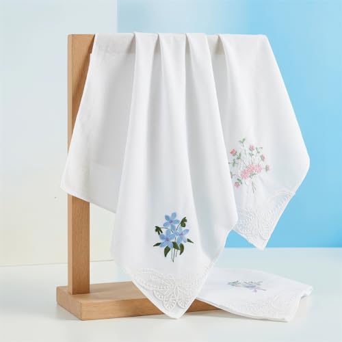 Pañuelos de algodón con encaje para regalar a invitadas de boda y madrinas 6