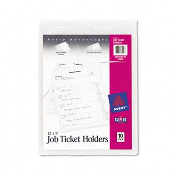 Avery Job Ticket Holder HOLDER,JOB,12X9,10/PK (Pack of8)
