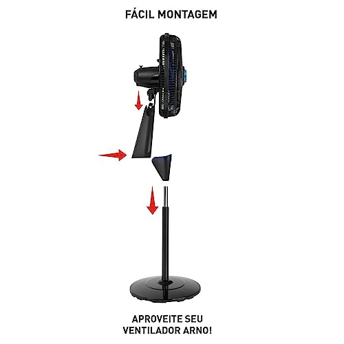 Ventilador de Coluna Repelente Líquido Desmontável Arno Xtreme Force Breeze 40cm VB5C 127V