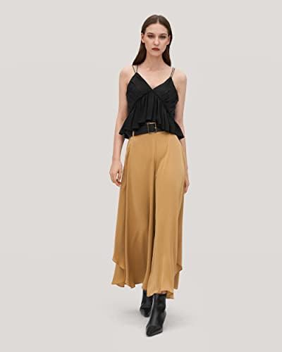LilySilk Women's Wide Leg Silk Pants High Waist Palazzo Pant