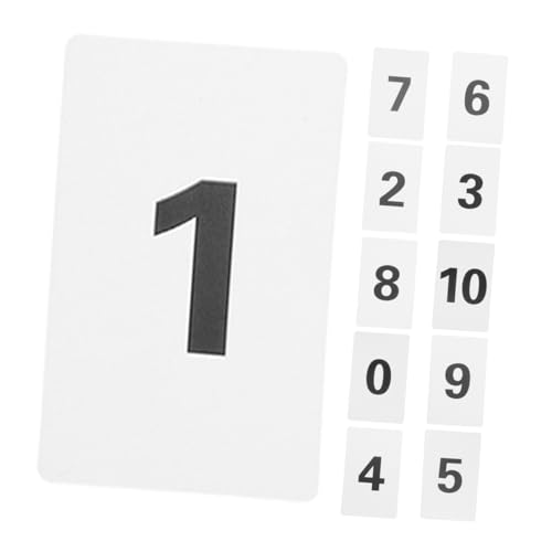 CIYODO 11pcs Set Plastic Numbers Weddings Table Numbers White Plastic Wedding Number Card Wedding Table Card