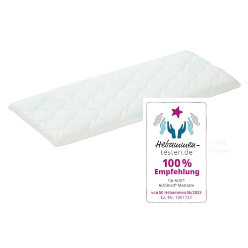 Alvi Matratze Alvimed Air | Baby Matratze Beistellbett Kinderbett Stubenwagen Wiege | Kindermatratze atmungsaktiv und wasserabweisend | Komfortschaum Dicke 4 cm
