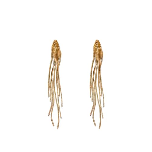 Boucles d'oreilles classiques de mariage au design cascade de franges