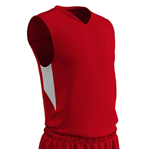 Maillot de basketball garçon polyester rouge respirant Champro Charge XL