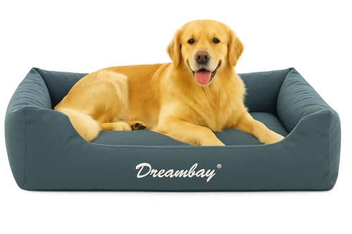Flamingo Korb Dreambay® Rechteck Petrol - 120x95x28cm - Wasserabweisend und Waschbar - Abnehmbarer Bezug mit Reißverschluss - Nachhaltig
