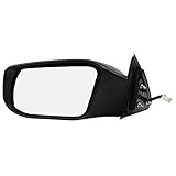 Brock Aftermarket Replacement Part Driver Side Power Mirror Paint-to-Match Black without Heat-Signal...