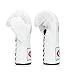 Fairtex BGL6 Handmade Leather Gloves| Optimal fist Closure with a Locked-Thumb Design| Premium Leather |Triple-Layered Foam |Lace-up Closure. Ideal for Boxing, MMA, and Kickboxing.(White/16oz)