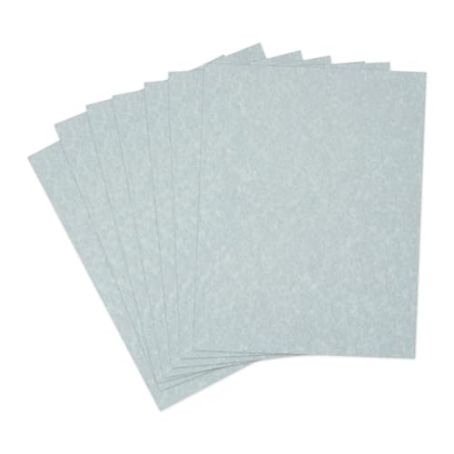 Goefun Blue Parchment Cardstock 50 Sheets 65lb Cover (180 GSM) Light Blue Parchment Paper Sheets Bluestone Blank Certificate Paper 8.5 x 11 for Printing Invitations Crafts Business Cards