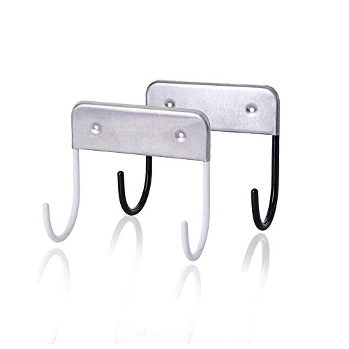 Soporte para Tabla de Planchar,2 Piezas Soporte de Pared para Tabla de Planchar,Soporte de Tabla de Planchar de Acero Inoxidable,para Tablas de Planchar,Toallas,Sombreros y Bolsas (Blanco, Negro)