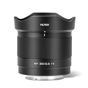 VILTROX 20mm F2.8 FE Full Frame Lens, Wide Angle Autofocus Prime Lens for Sony E Mount Camera ZV-E1 ZV-E10 FX30 A7III A7RV A7IV A7C A7CR A7CII A6400 A6100 A6000
