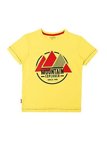 Image of Gini & Jony Baby-Boy's Solid Regular Fit T-Shirt