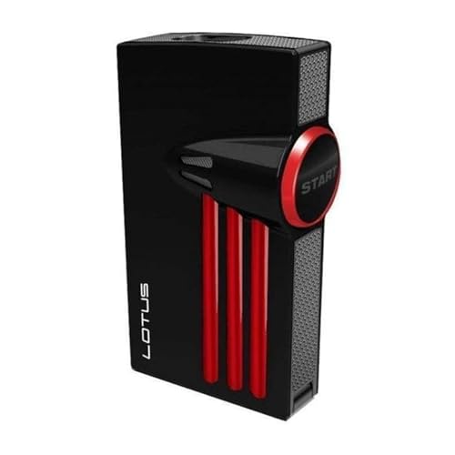 Lotus L52 Orion Cigar Lighter - Black Matte & Polished Red