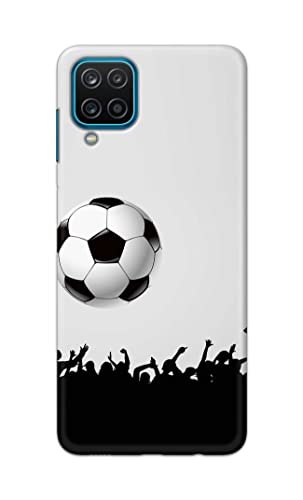 Image of Printed Hard Back Cover Case for Samsung Galaxy A12 Back Cover (Football Icon) -702