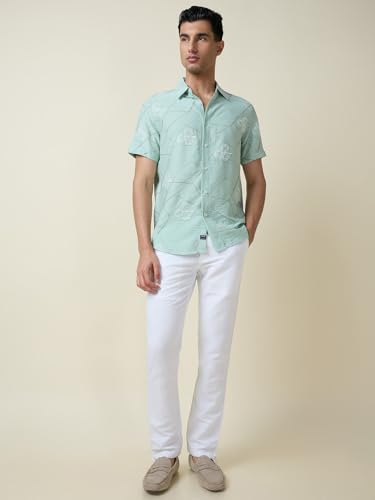 Image of Thomas Scott Men's | Self Designed | Embroidered | Long Sleeve | Plus Size | 100% Cotton | Casual | Shirts for Men