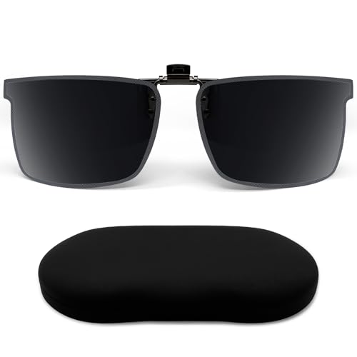 Polarized Sunglasses Clip-on for Men, Lightweight Clip on Sun Lenses with UV Protection for Driving Fishing Golf