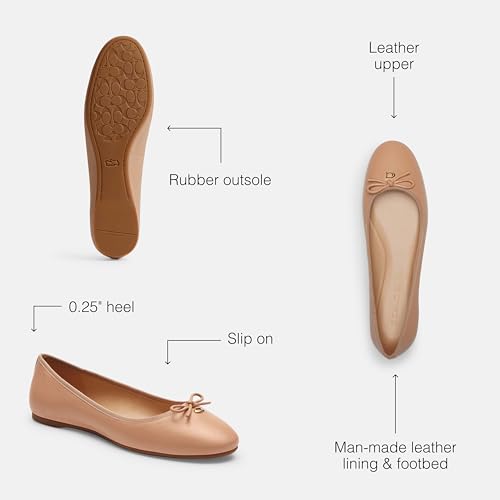 Coach Women's Abigail Leather Ballet Flat3