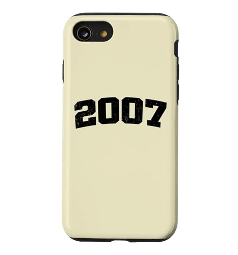 Carcasa para iPhone SE (2020) / 7/8 2007 Vintage Arched Varsity Retro Distressed Cumpleaños Año