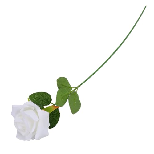 Roses artificielles blanches de mariage et décoration de table de réception haut de gamme - 8