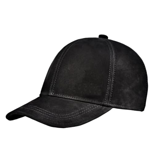 Sombrero de cuero para hombre y gorra de béisbol de gamuza