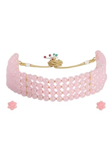 Gargantilla con cuentas DMZ-1916 en oro rosa para tus looks diarios