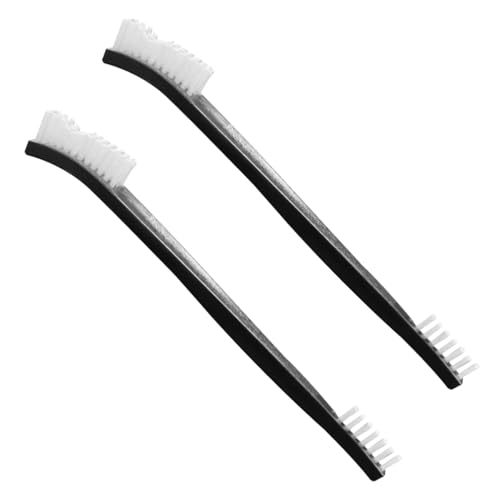 YoRise Double-Ended Car Cleaning Brushes, Nylon Stiff Bristles Detail Brush, Multifunctional Crevice Cleaning Brush for Car, Bicycle, Kitchen Sink, Bathroom Gaps, Corner, Small Spaces (2PCS)