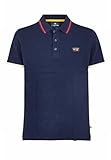 100% puro cotone Il Granchio Polo Uomo Tinta Unita Jersey Puro Cotone Manica Corta Bordi a Contrasto (IT, Testo, XL, Regular, Regular, Bleu)