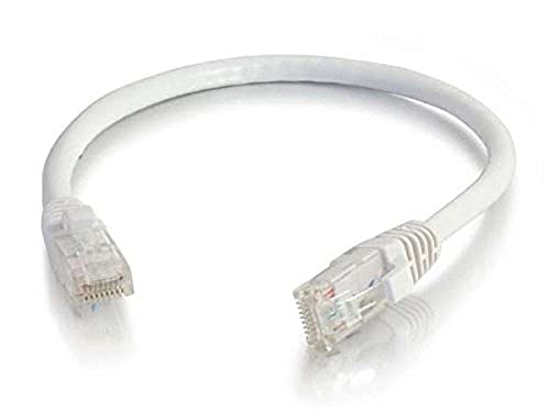 C2G 00959 Cat6 Cable - Snagless Unshielded Ethernet Network Patch Cable, White (6 Inches)